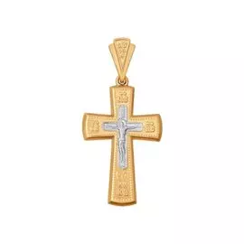 Подвеска из красного и белого золота 121304