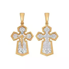 Подвеска из красного и белого золота 121332