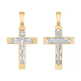 Подвеска из красного и белого золота 121333