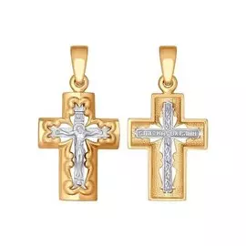 Подвеска из красного и белого золота 121361