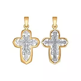 Подвеска из красного и белого золота 121362