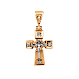 Подвеска из красного и белого золота с бриллиантами 31-9061-17-02