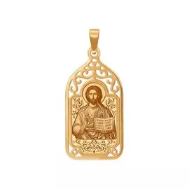 Подвеска из красного золота с эмалью 103613