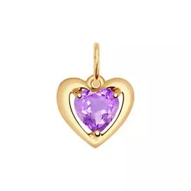 Подвеска из красного золота с аметистом 731493