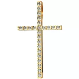 Подвеска из красного золота с бриллиантами 0901059