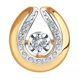 Подвеска из красного золота с бриллиантами 1030592