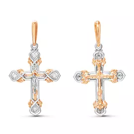 Подвеска из красного золота с бриллиантами 11-0057