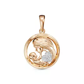 Подвеска из красного золота с бриллиантами 31292-151-01-00