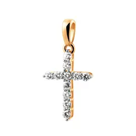 Подвеска из красного золота с бриллиантами 31-9096-11-02