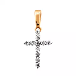 Подвеска из красного золота с бриллиантами 31-9097-11-02