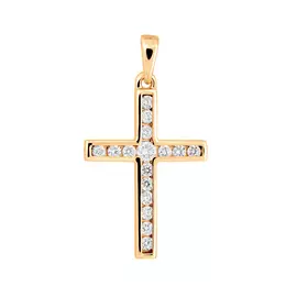 Подвеска из красного золота с бриллиантами 31-9353-11-02