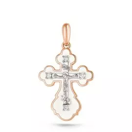 Подвеска из красного золота с бриллиантами 3-0109 №22-13