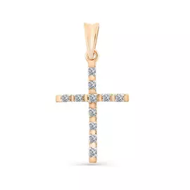 Подвеска из красного золота с бриллиантами 8-173