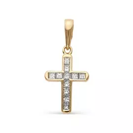 Подвеска из красного золота с бриллиантами 8-252