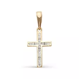 Подвеска из красного золота с бриллиантами 8-257