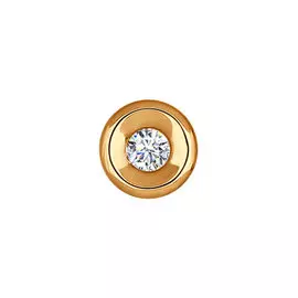 Подвеска из красного золота с бриллиантом 1030061