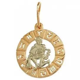 Подвеска из красного золота с декором. вставкой 74089