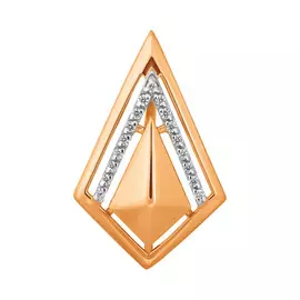 Подвеска из красного золота с фианитами 010723-1102