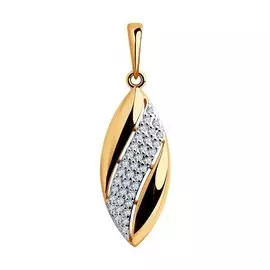 Подвеска из красного золота с фианитами 035902