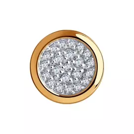 Подвеска из красного золота с фианитами 035972