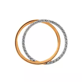 Подвеска из красного золота с фианитами 100018-1102