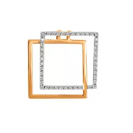 Подвеска из красного золота с фианитами 100108-1102