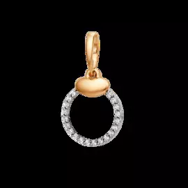 Подвеска из красного золота с фианитами 101528-1102