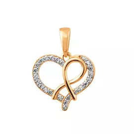 Подвеска из красного золота с фианитами 31-1126-11-01