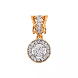 Подвеска из красного золота с фианитами 31-1907-11-01