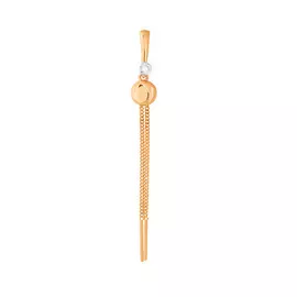 Подвеска из красного золота с фианитом 006423-1102