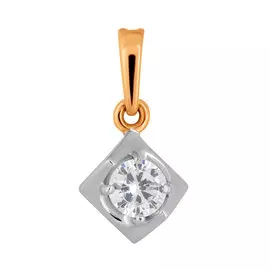 Подвеска из красного золота с фианитом 035793