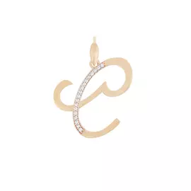 Подвеска из красного золота с фианитом 75416