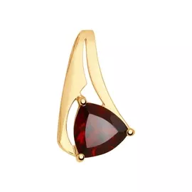 Подвеска из красного золота с гранатом 731762