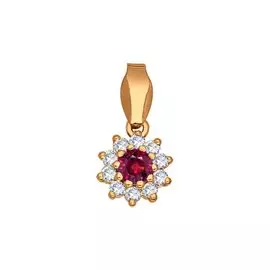 Подвеска из красного золота с рубином и бриллиантами 4030040 №13 2