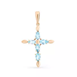 Подвеска из красного золота с топазами 04-1-026-1300-010