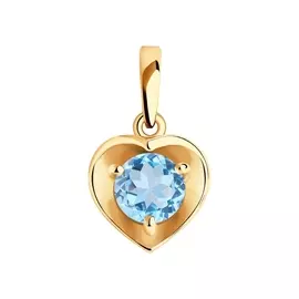 Подвеска из красного золота с топазом 732052