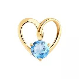 Подвеска из красного золота с топазом 732063