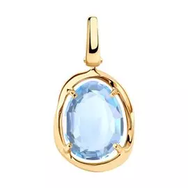 Подвеска из красного золота с топазом 732156