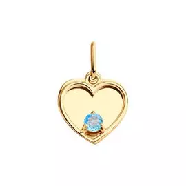 Подвеска из красного золота с топазом 732198