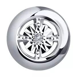 Подвеска из серебра с бриллиантом 87030032