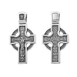 Подвеска из серебра с чернением и родированием 30-1186-24-00