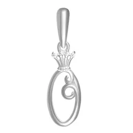 Подвеска из серебра с цирконим кубом 50-31802-О