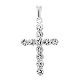 Подвеска из серебра с фианитами с родированием 31-0496-23-01