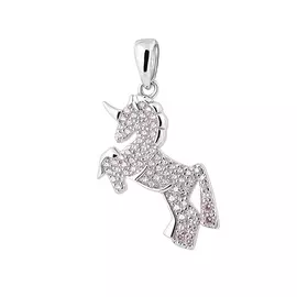 Подвеска из серебра с фианитами с родированием И3-1337-23-61