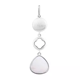 Подвеска из серебра с перламутром с родированием И3-1166-23-61