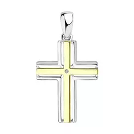 Подвеска из серебра с родированием 87030019