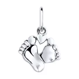 Подвеска из серебра с родированием 94031226