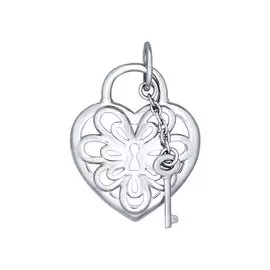 Подвеска из серебра с родированием 94031717