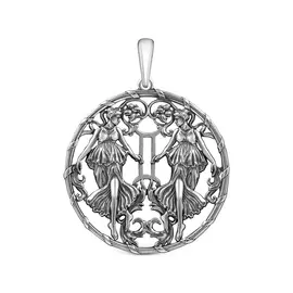 Подвеска из серебра с родированием П-0306о