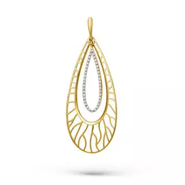 Подвеска из желтого золота с фианитами 000813-4102